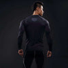 Image of SUPERMAN BLACK MAN OF STEEL Long Sleeves Compression Shirt
