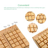 Image of 2.4G Wireless Bamboo PC Keyboard and Mouse Combo Combos Computer Keyboard Mice Office Handcrafted Natural Wooden Plug and Play