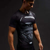 Image of SUPERMAN BLACK MAN OF STEEL Compression Shirt