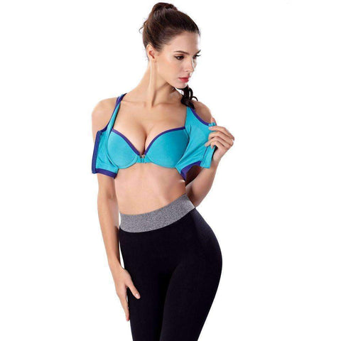 Alexas' Professional Shockproof Zipper Sports Bra