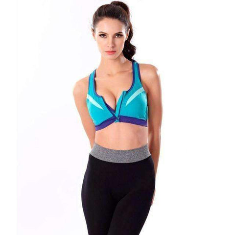 Alexas' Professional Shockproof Zipper Sports Bra