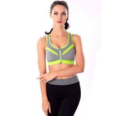 Alexas' Professional Shockproof Zipper Sports Bra