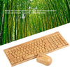 Image of 2.4G Wireless Bamboo PC Keyboard and Mouse Combo Combos Computer Keyboard Mice Office Handcrafted Natural Wooden Plug and Play